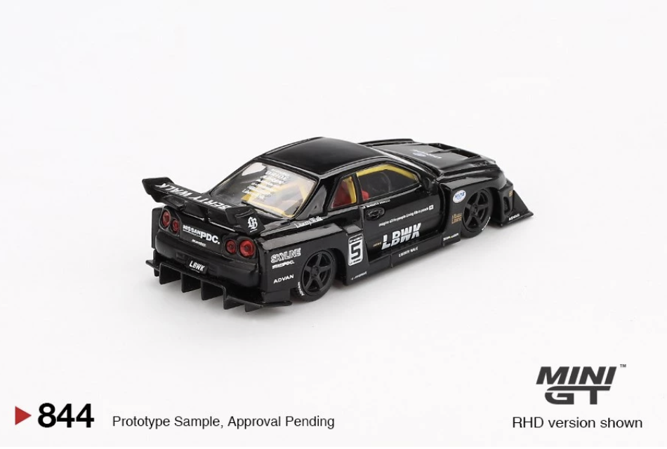 【預訂】Mini GT #844 Nissan LB-ER34 Super Silhouette SKYLINE Black
