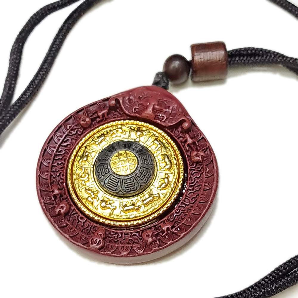 九宮八卦{轉運}硃砂中國結項鍊【十方】154061