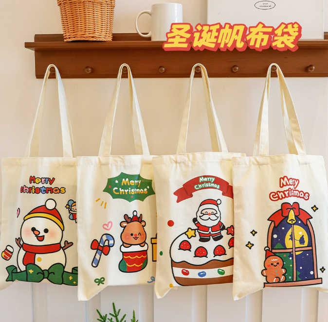 xmas  圣诞主题帆布袋  款式随机