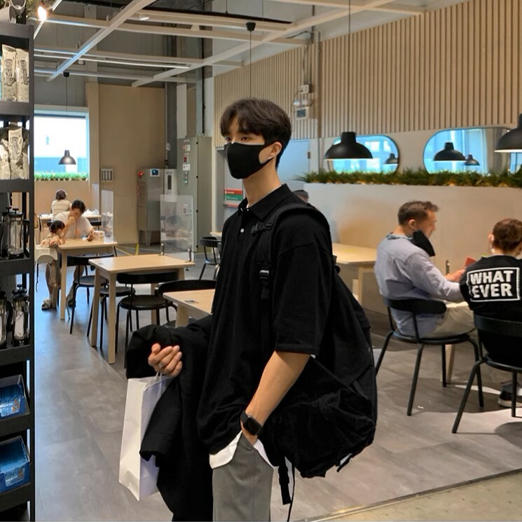 SIMPLEACTION 翻領Polo簡約短袖上衣