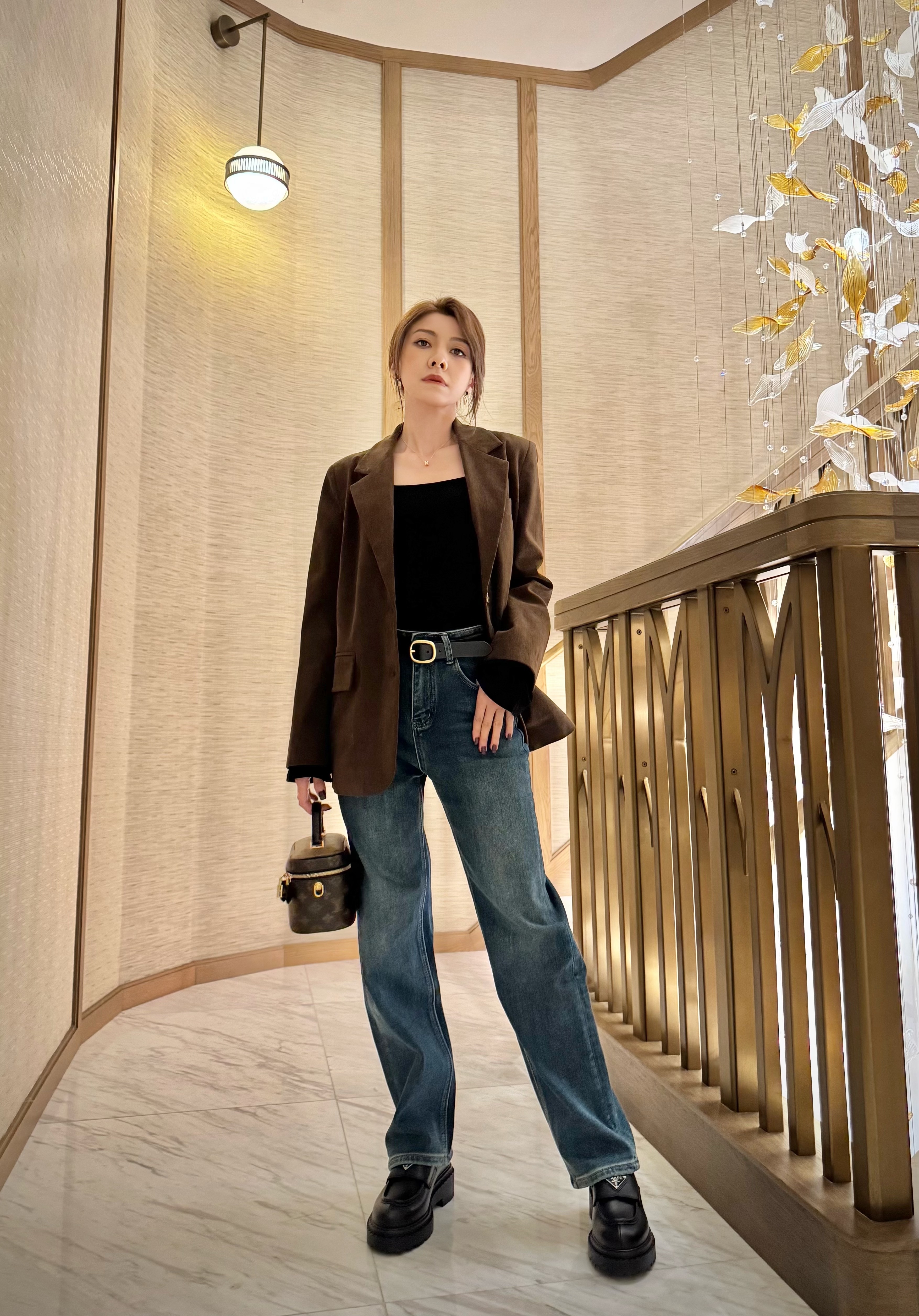 Stretch Warm Straight Leg Jeans_JE241L25