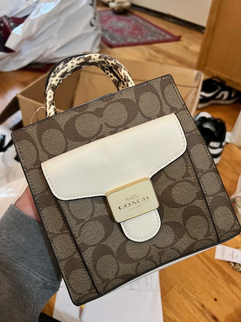 [U] EA COACH C7227 S/G SNK MNI PPR CB,LIGHT KHAKI CHALK MULTI, 195031395949 (UEA379)