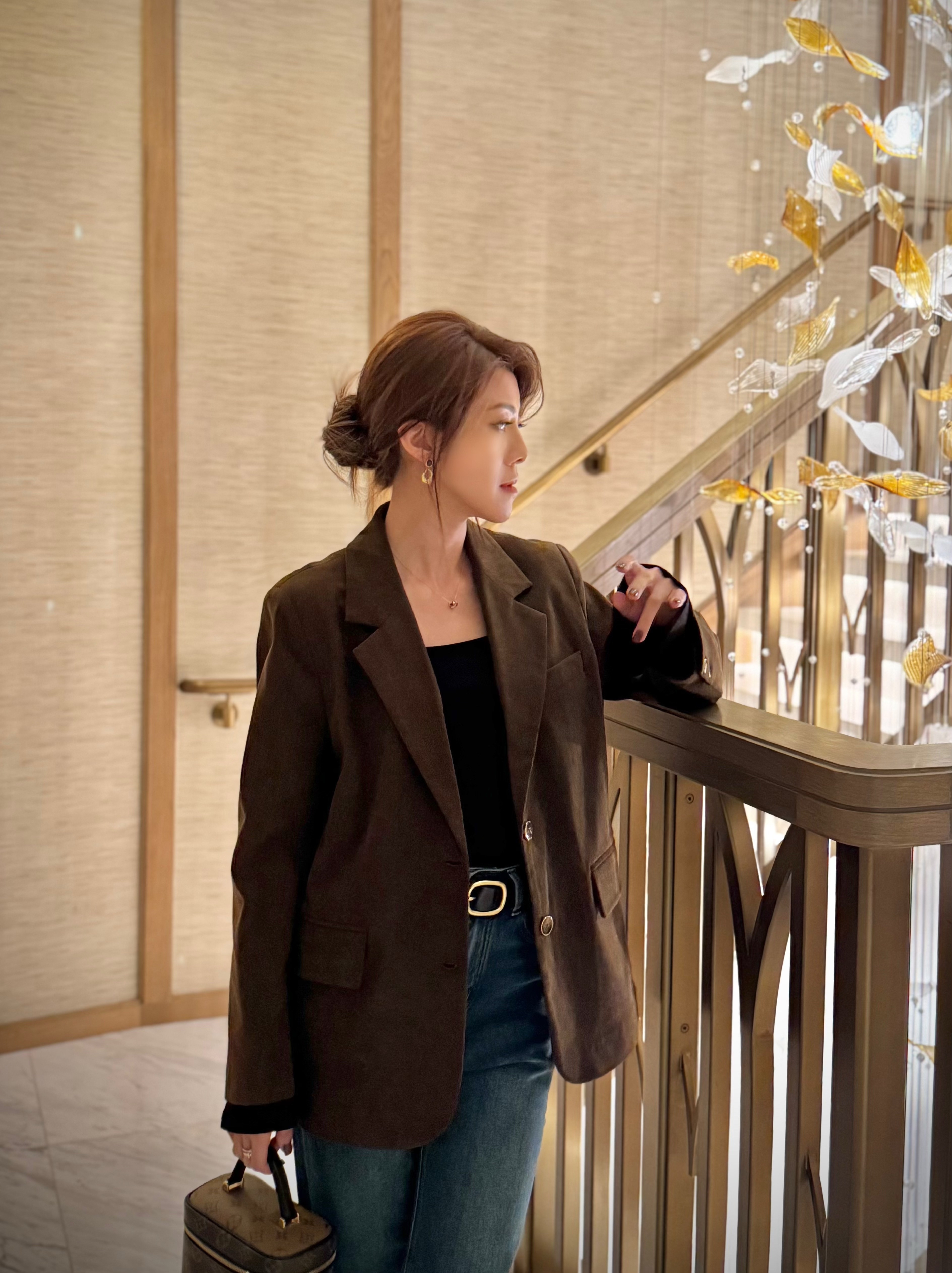 Corduroy Single Breasted Blazer_BZ241L18