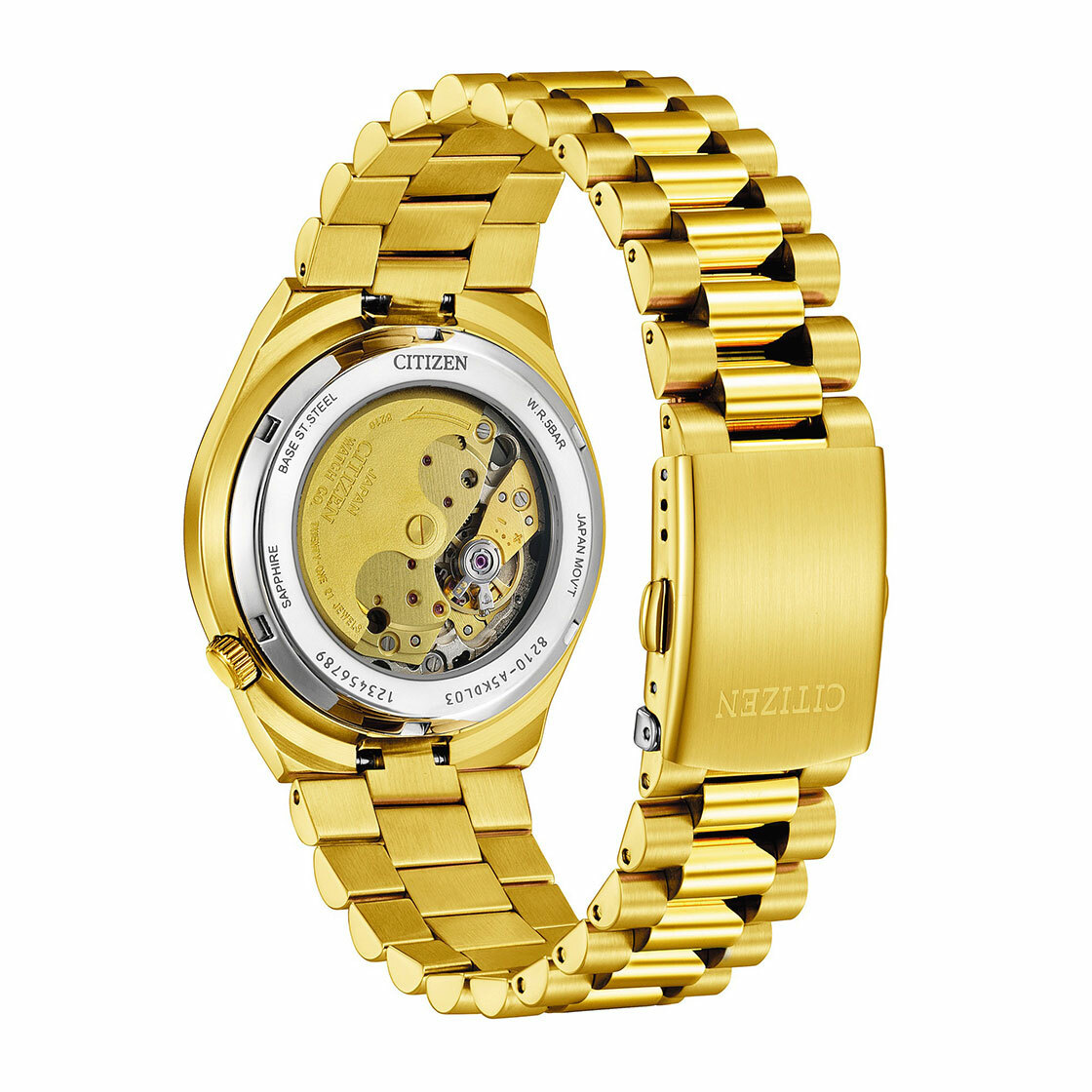 萬年鐘錶 - Citizen 星辰錶 全金綠色面盤自動上鍊機械男錶 NJ0152-51X 錶徑40MM