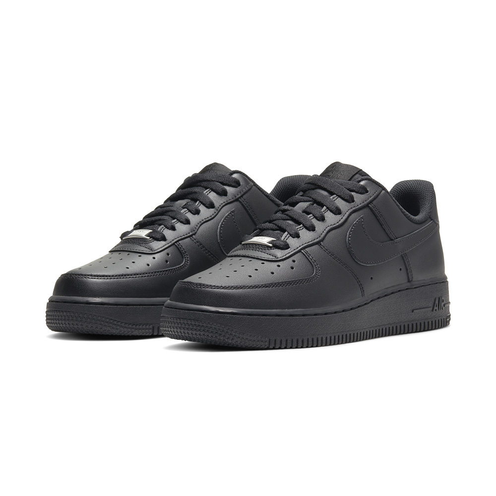 Nike Air Force 1'07 女 全黑 AF1 空軍一號 黑魂 透氣 皮革 運動 休閒鞋 DD8959-001