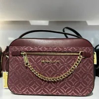 [S] MICHAEL KORS 35F4GTTC9J JET SET ITEM LG EW ZP CHAIN XBDY,OXBLOOD MULTI, 197853077669 (SMK1083)