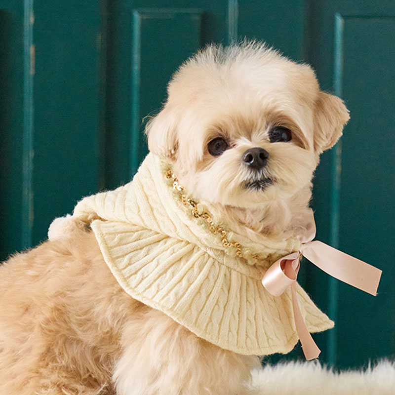 冬季精靈針織斗篷-象牙色-Hood Cape (Ivory) It’s sunny outside