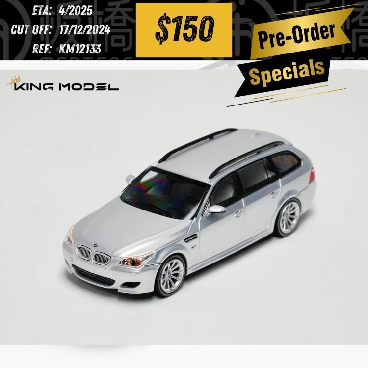 PO-$150 * KING MODEL * 1:64 BMW M5 E60 WAGON SILVER [OD13/12]