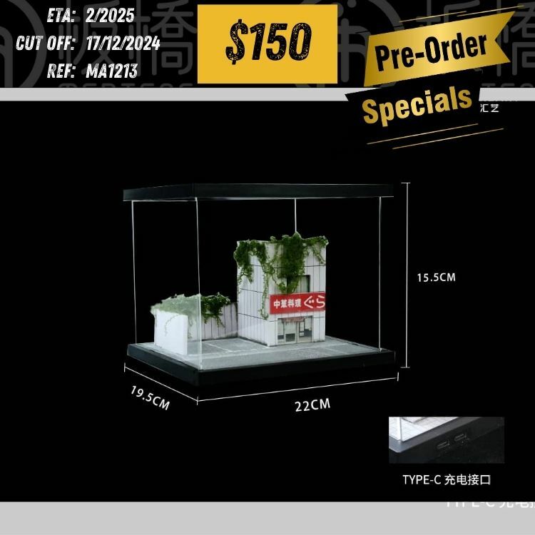 PO-$150 * MOREART * 1:64 DIORAMA - STREET SCENE ASSEMBLY SERIES 02 (22X19.5X15.5) [OD13/12]