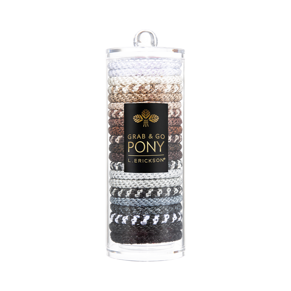 L. ERICKSON｜彈力髮圈桶-21入-經典派對