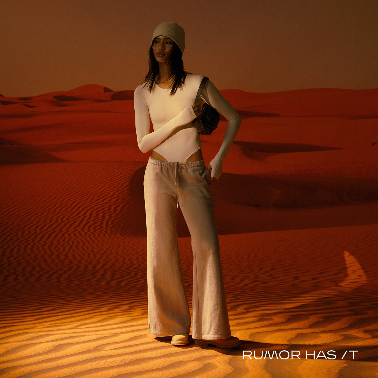 Aged-Washed Low Rise Pants-Khaki