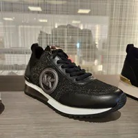 [S] MICHAEL KORS JENKINS KNIT TRAINER MET SF STRETCH KNIT,GUNMETAL, 49H3JNFS3D-GUNMETAL (SMK1086)