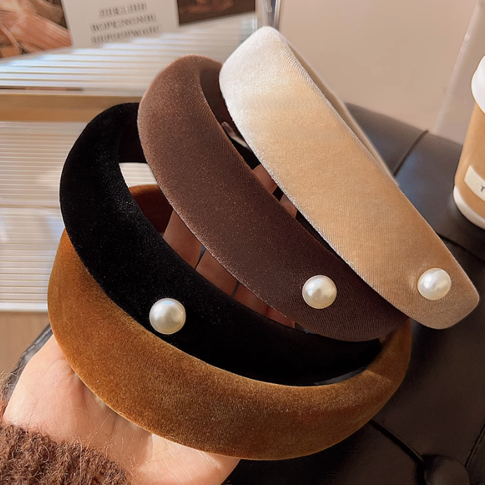 Melard Pearl High Crown Top Headband for Fall and Winter