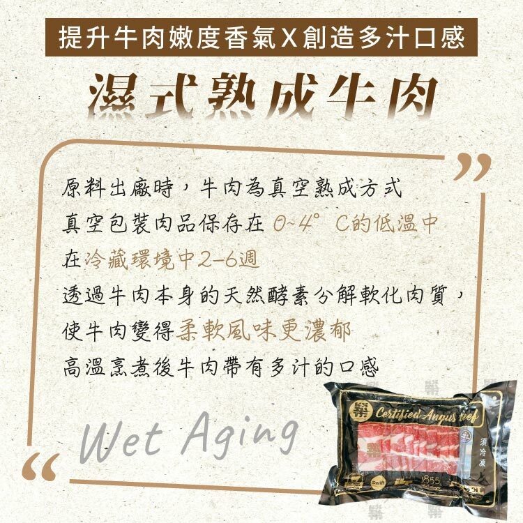 濕式熟成讓牛肉柔軟風味更濃郁