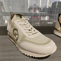 [S] MICHAEL KORS JENKINS KNIT TRAINER MET SF STRETCH KNIT,PALE GOLD, 49H3JNFS3D-PALE GOLD (SMK1092)