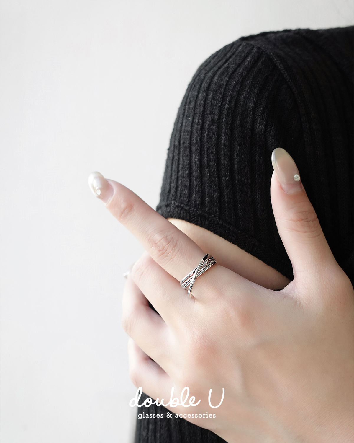 螺旋軌跡金屬戒指・Ring (YRM10328)