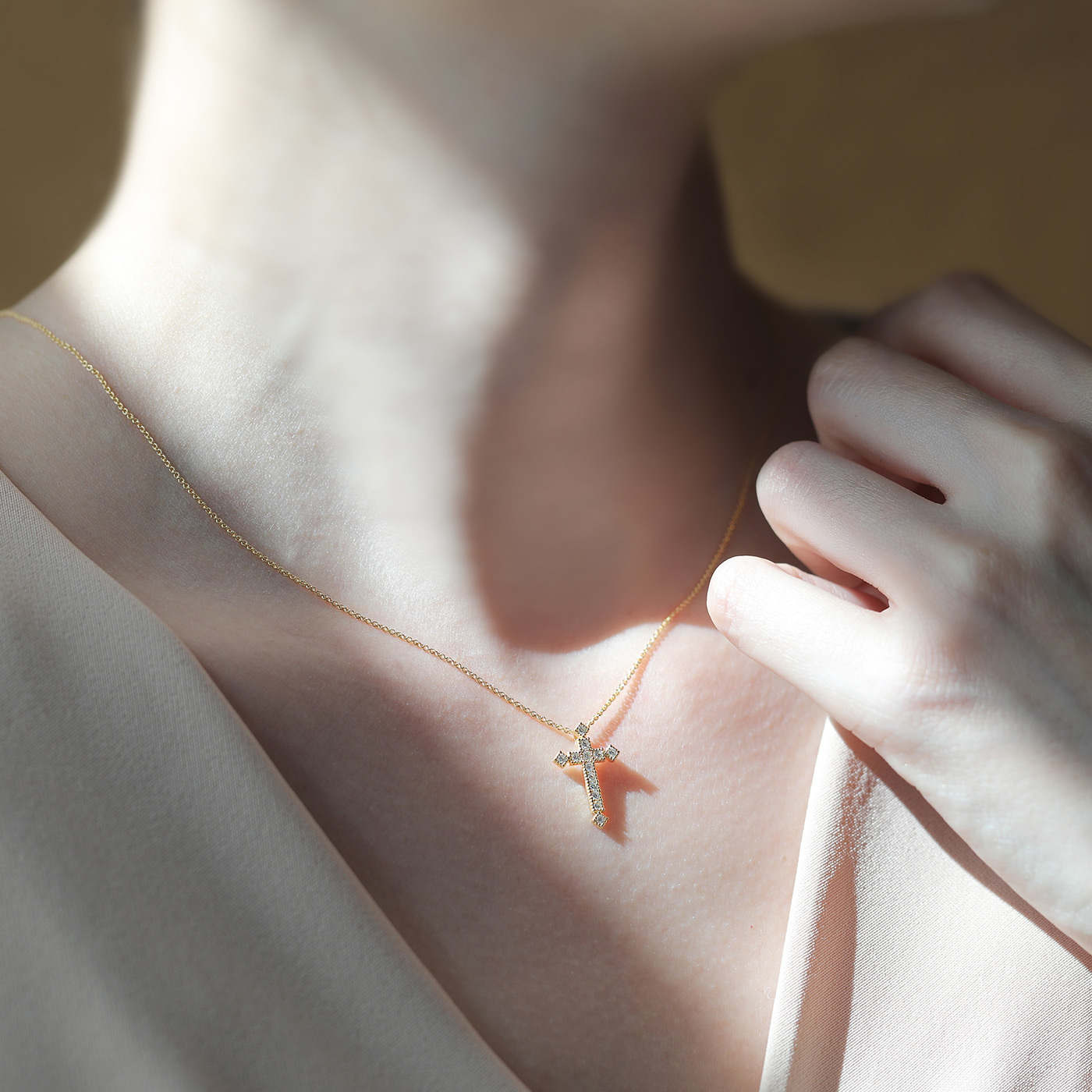 恩典記號 No.58 — 十字架鑽石項鍊