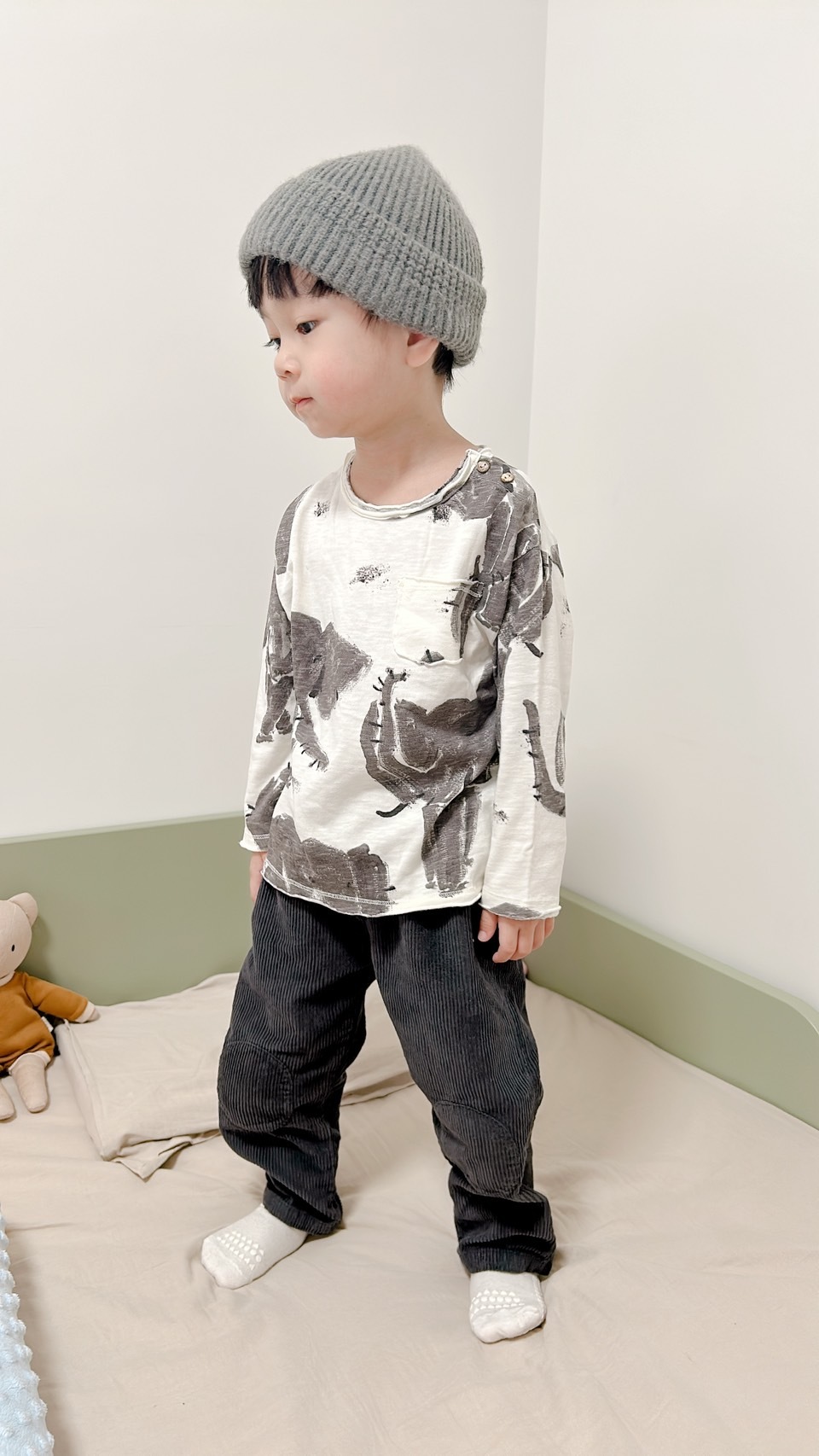 葡萄牙Play Up 有機棉藝術小象上衣 - Sheep