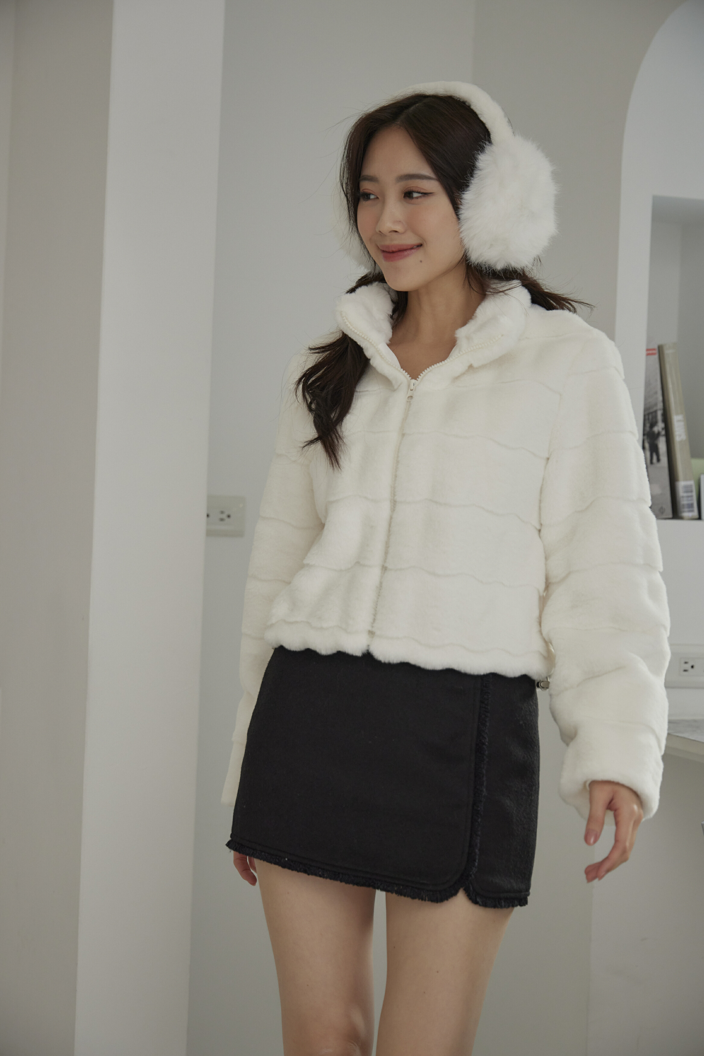 羊毛流蘇短褲裙