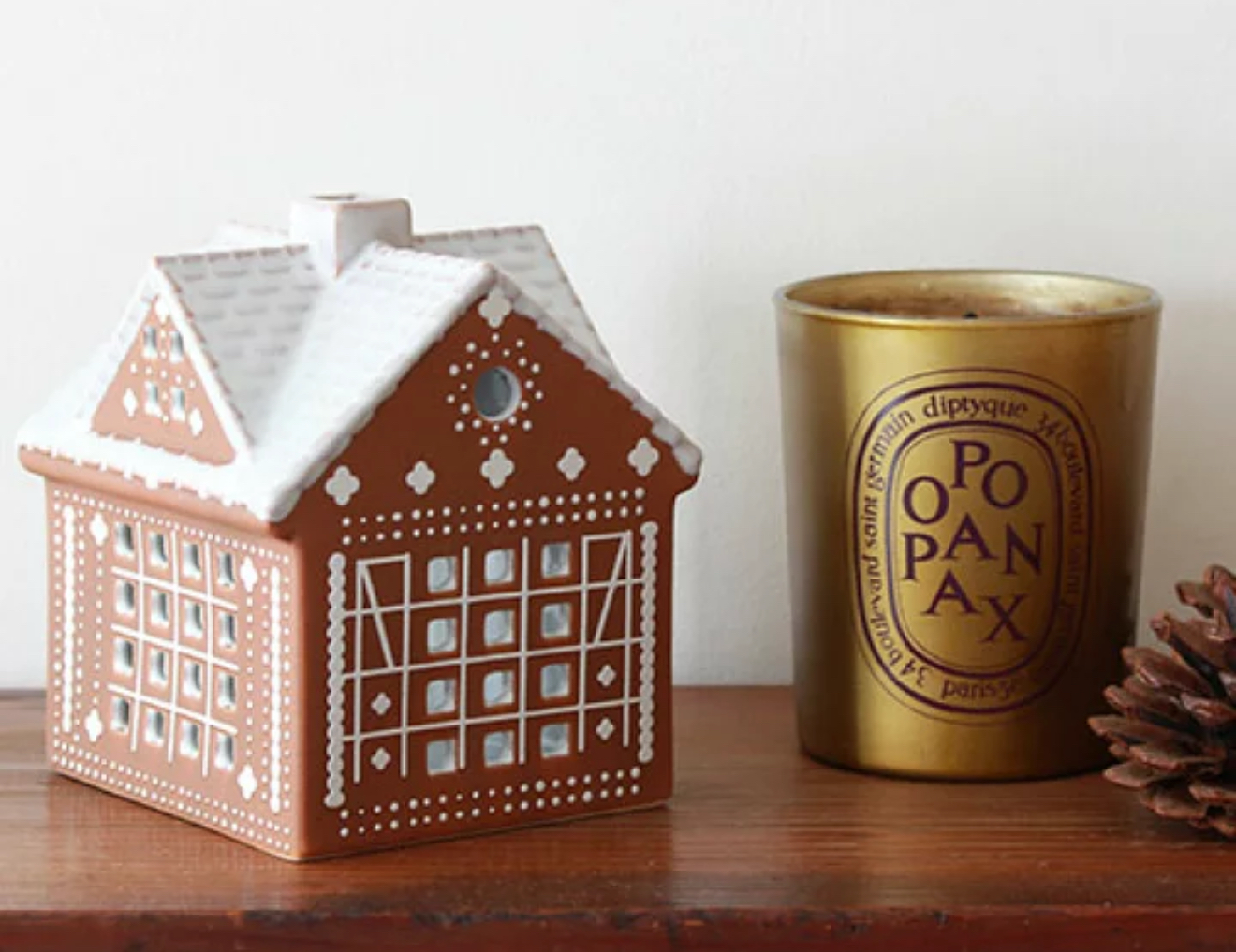 KAHLER 凱勒 薑餅 3入燈塔聖誕桌Kähler燭臺 北歐 聖誕 茶燈架