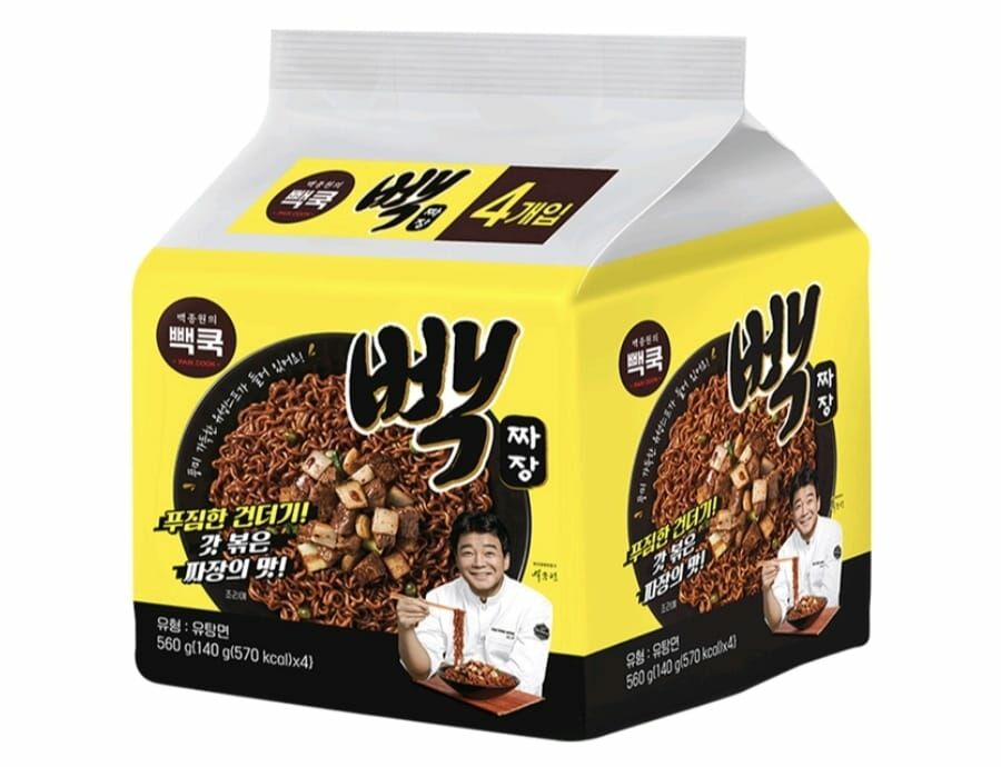 【直播】SM121331 韓國 PAIK COOK 白鐘元炸醬泡麵 (1袋4包)
