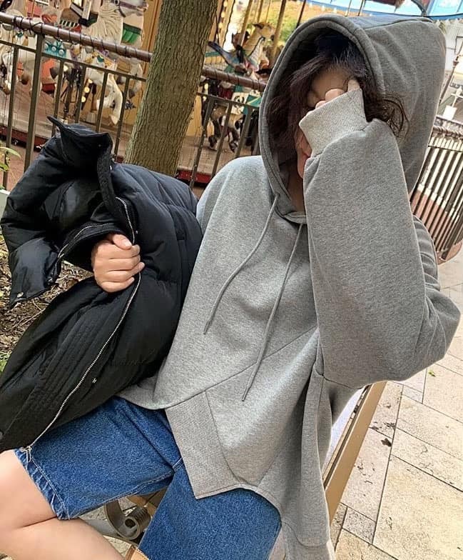 ᴴᴼᵀ ▸▸店長推薦◃◃ 秋冬新款/不規則拼接設計感帽T MANIFEST正韓🇰🇷