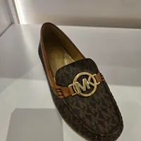 [S] MICHAEL KORS FULTON SIGNATURE LOGO MOCCASIN,BROWN, 49F4FUFR1B-BROWN (SMK1099)