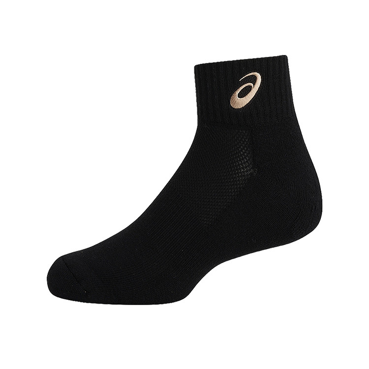 ASICS 短筒襪 黑金色 3033C108-001