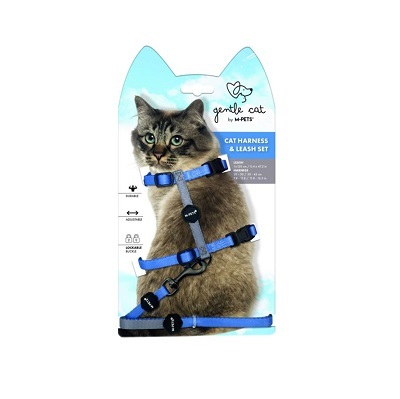 M-Pets 貓用牽引繩 - 藍綠色