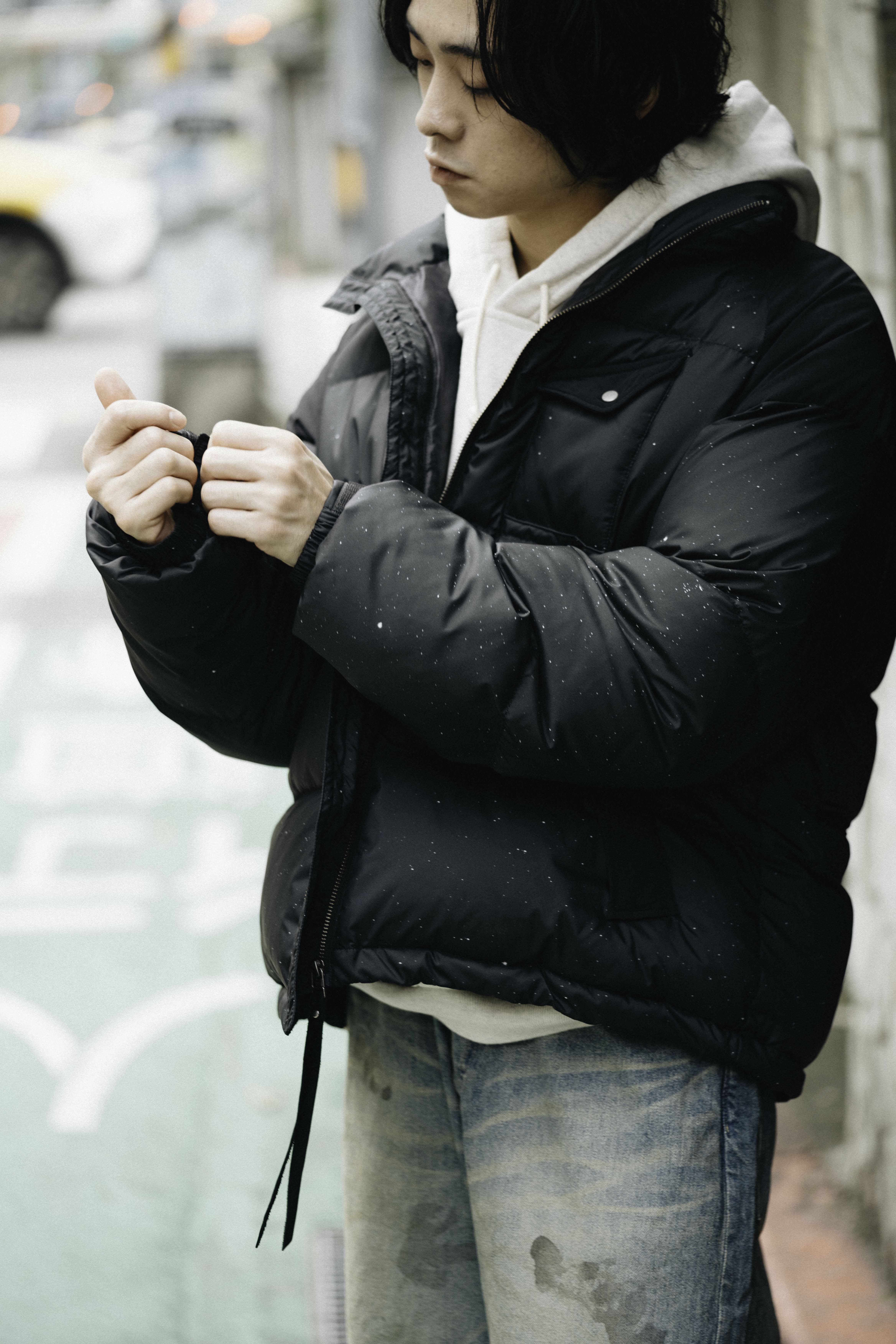 Name. - ASTRAL PATTERN DOWN JACKET / BLACK