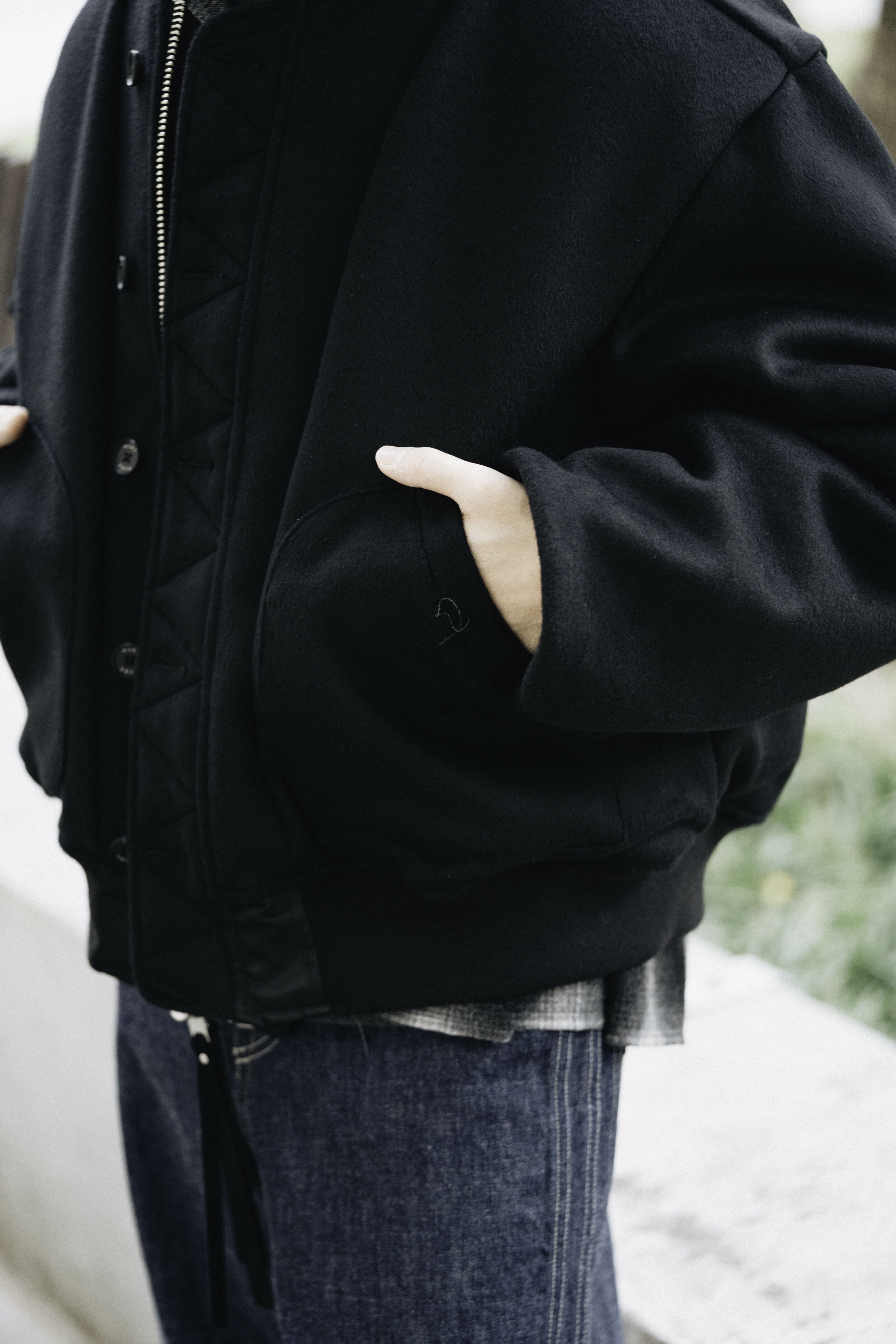 Name. - NYLON TWILL REVERSIBLE MA-1 / BLACK