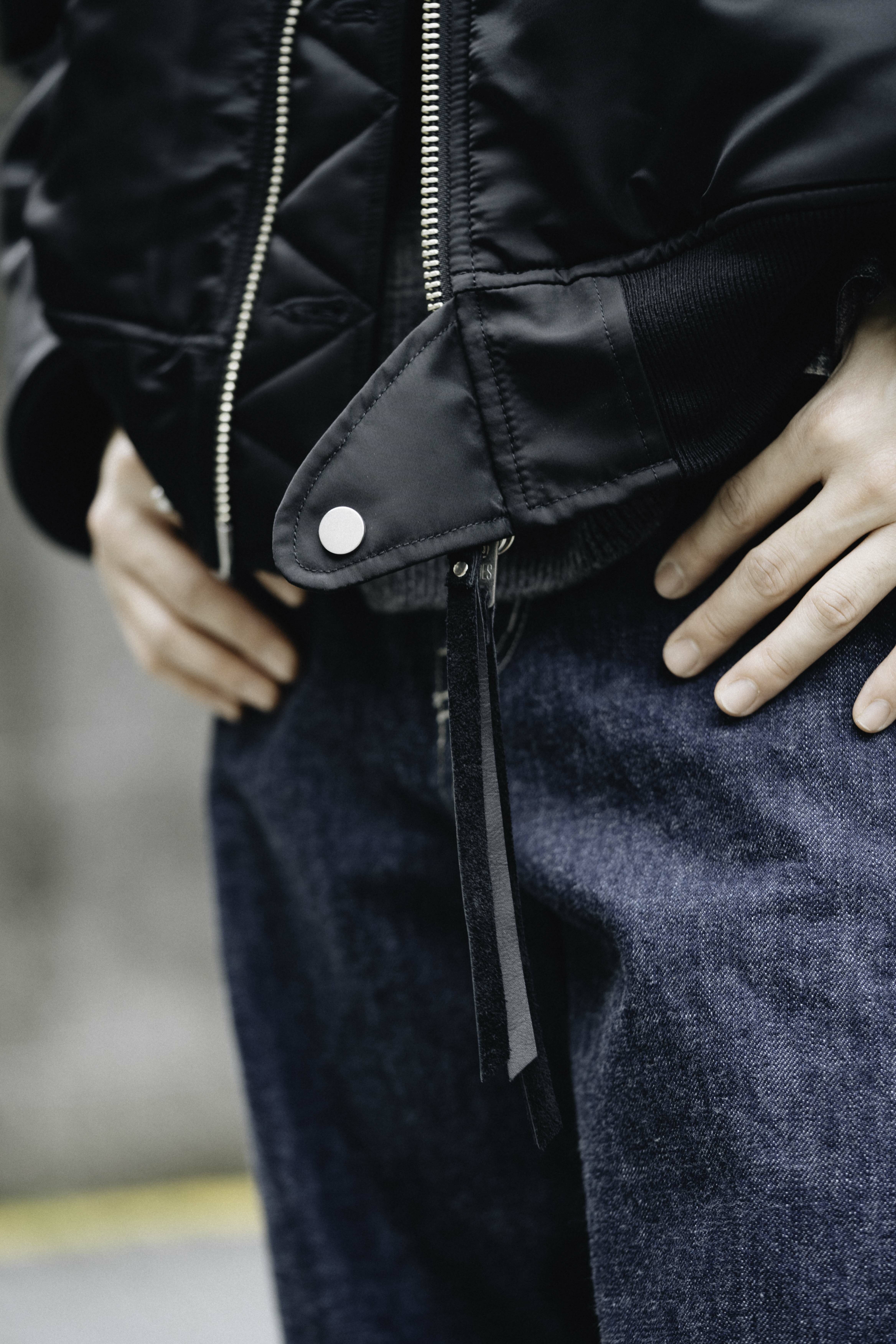 Name. - NYLON TWILL REVERSIBLE MA-1 / BLACK
