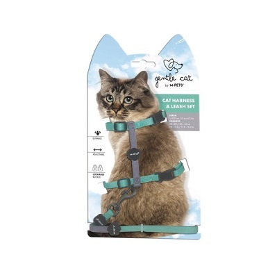 M-Pets 貓用牽引繩 - 灰綠色