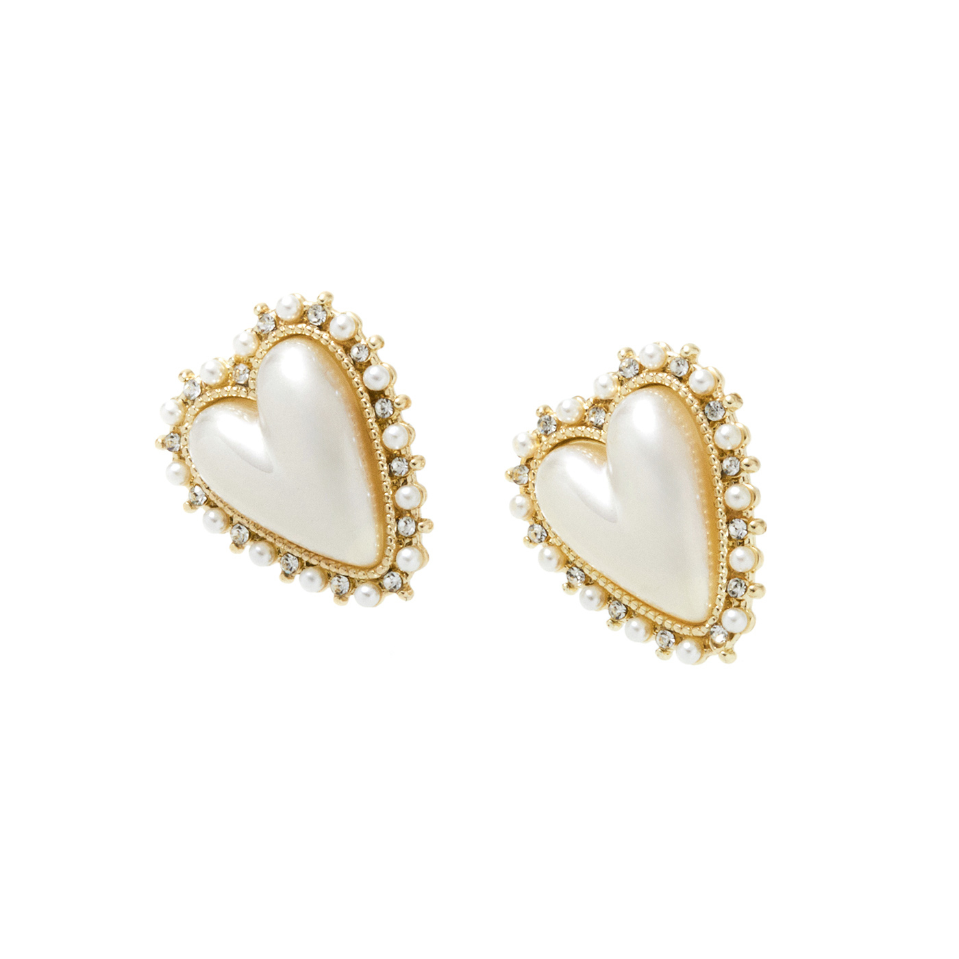 平價飾品,耳環,愛心耳環,珍珠