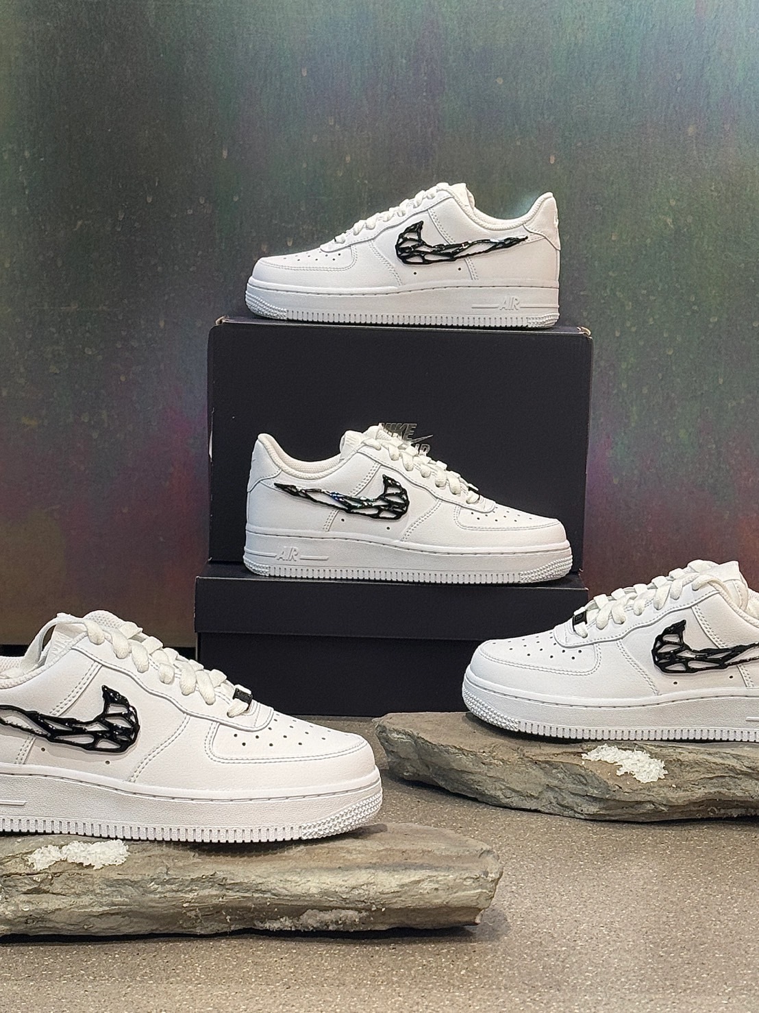 <破萬神鞋下殺>NIKE AIR FORCE "LIQUID METAL SWOOSH" 猛毒 金屬 溶解 液態 黑勾 IF1686-101