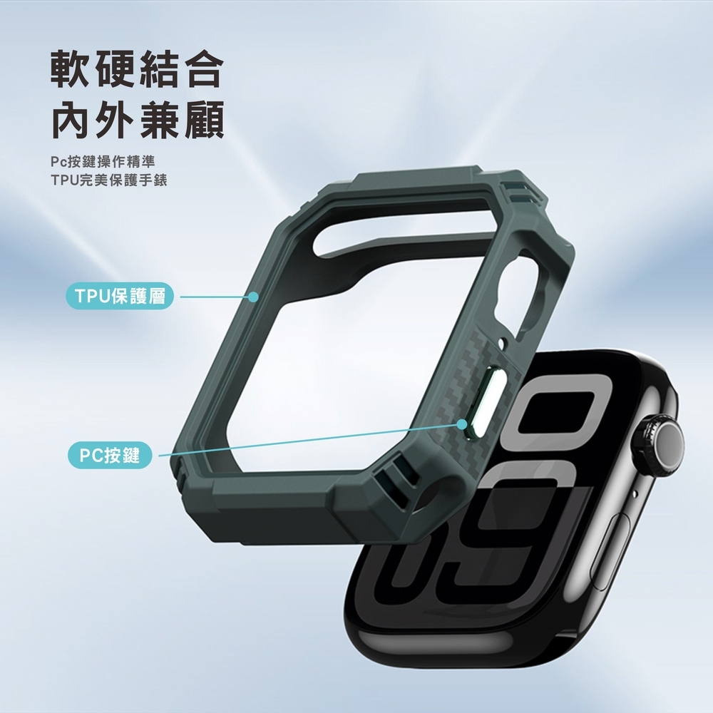 PUREPOWER Apple Watch S10保護框【軍規系列】