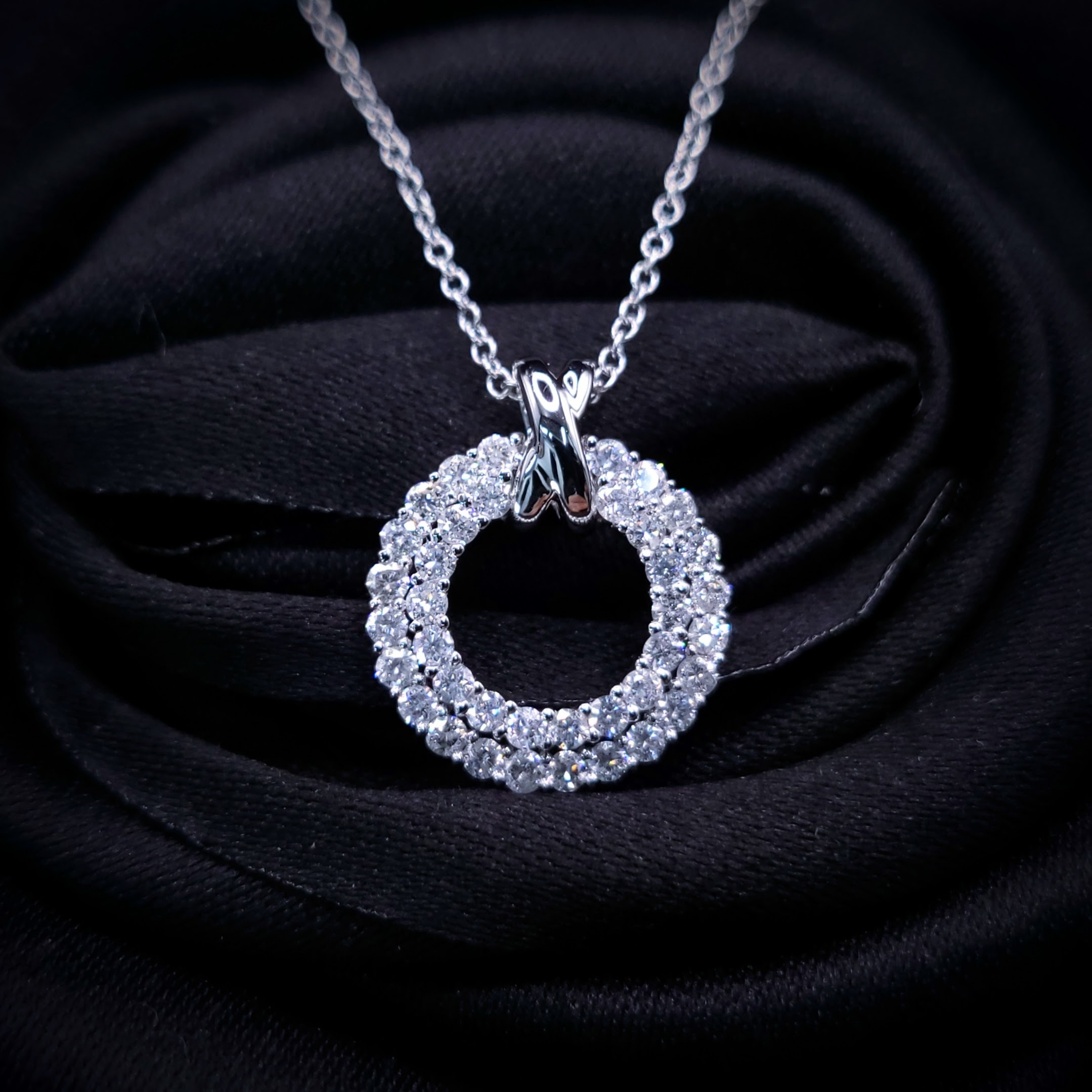 18K White Gold 0.36ct Diamond Pendant