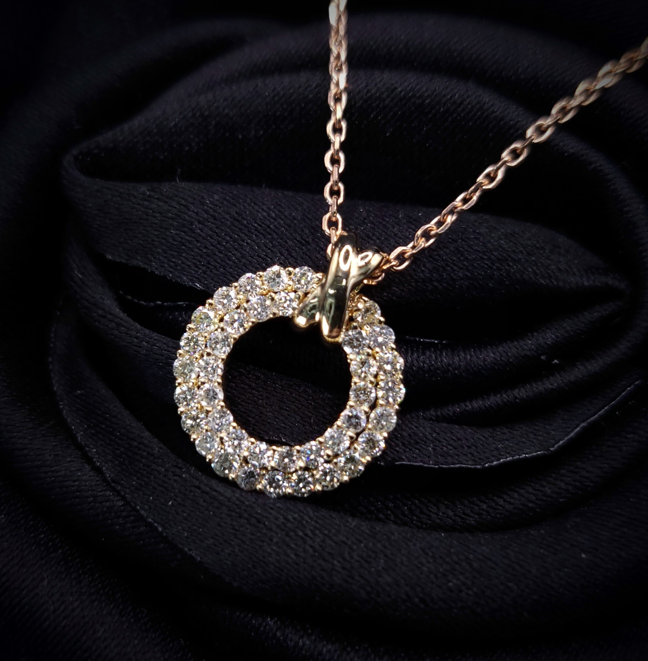 18K Yellow Gold 0.38ct Diamond Pendant