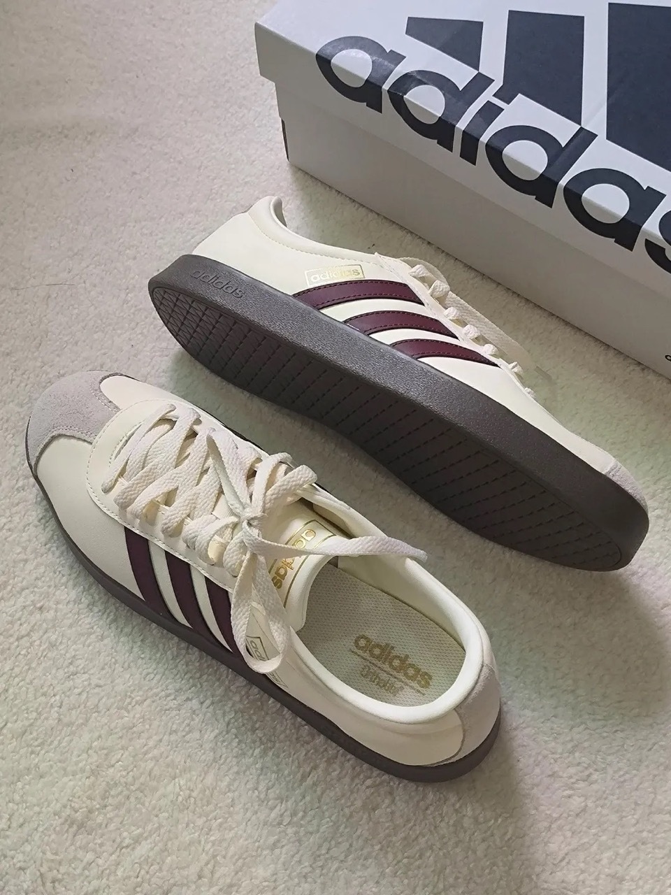 ADIDAS NEO VL COURT 2.0 奶油酒紅 米色 米白 紅棕色 焦糖底 復古 男女鞋 JH5062 / 預購