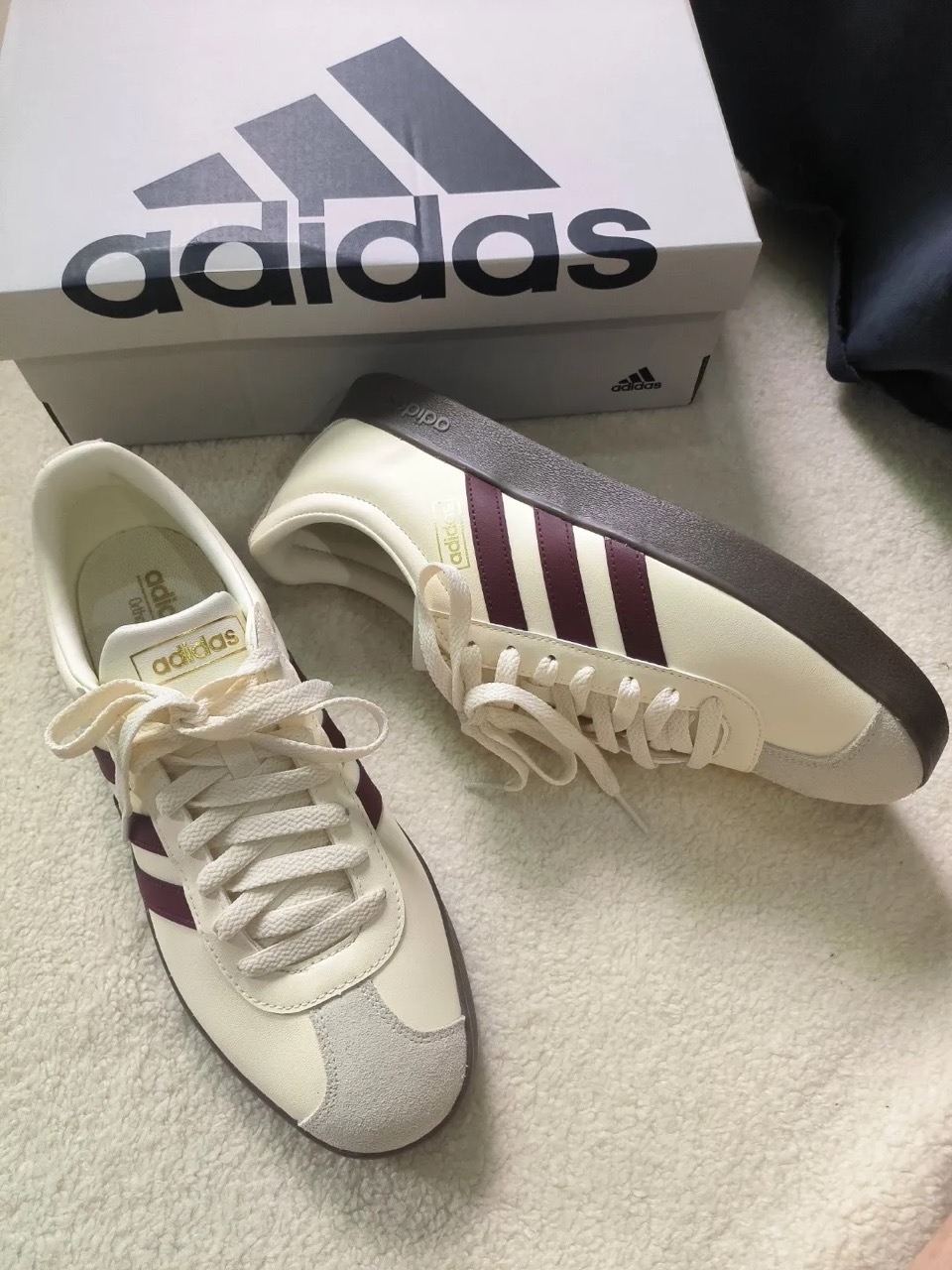 ADIDAS NEO VL COURT 2.0 奶油酒紅 米色 米白 紅棕色 焦糖底 復古 男女鞋 JH5062 / 預購