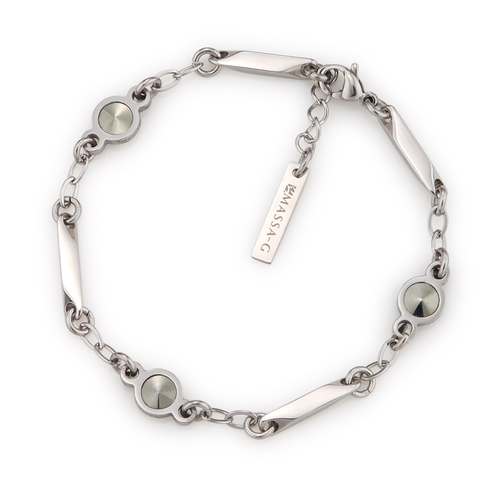 MASSA-G【Astria星芒之鍊】金屬鍺錠白鋼手鍊