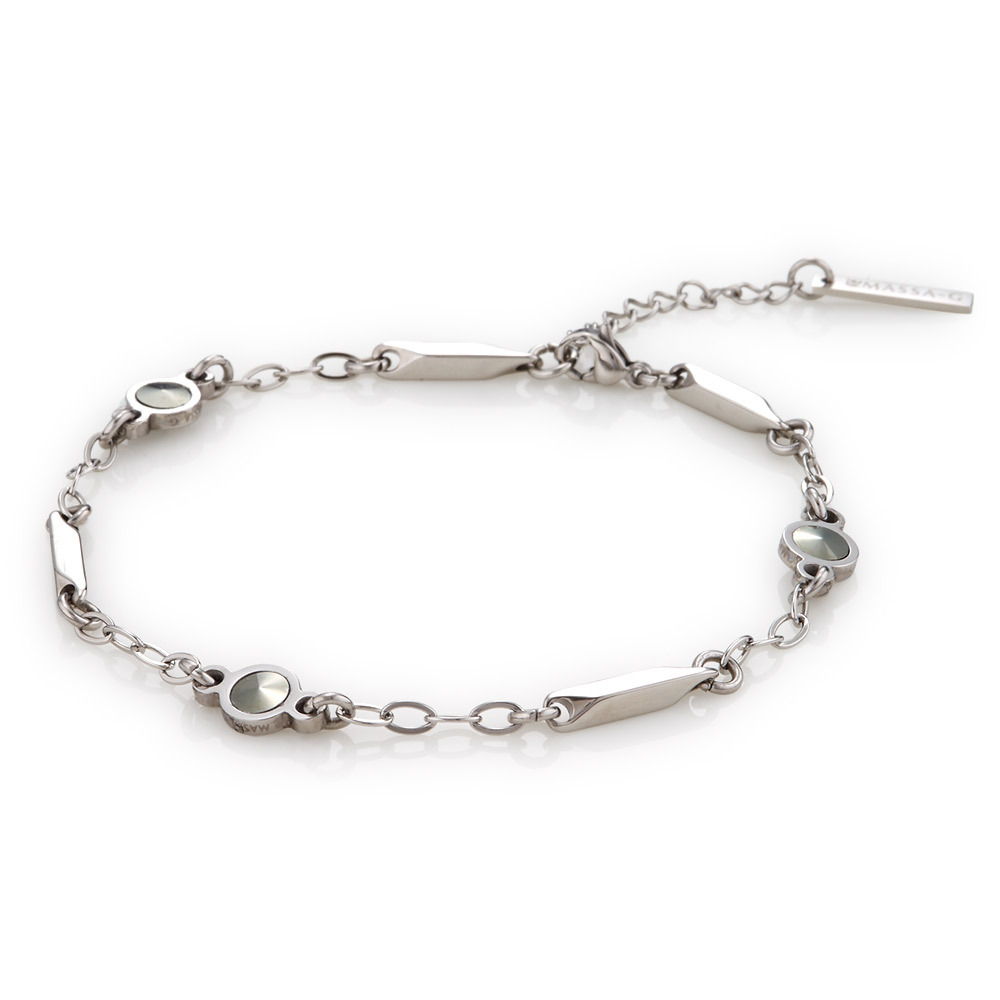 MASSA-G【Astria星芒之鍊】金屬鍺錠白鋼腳鍊