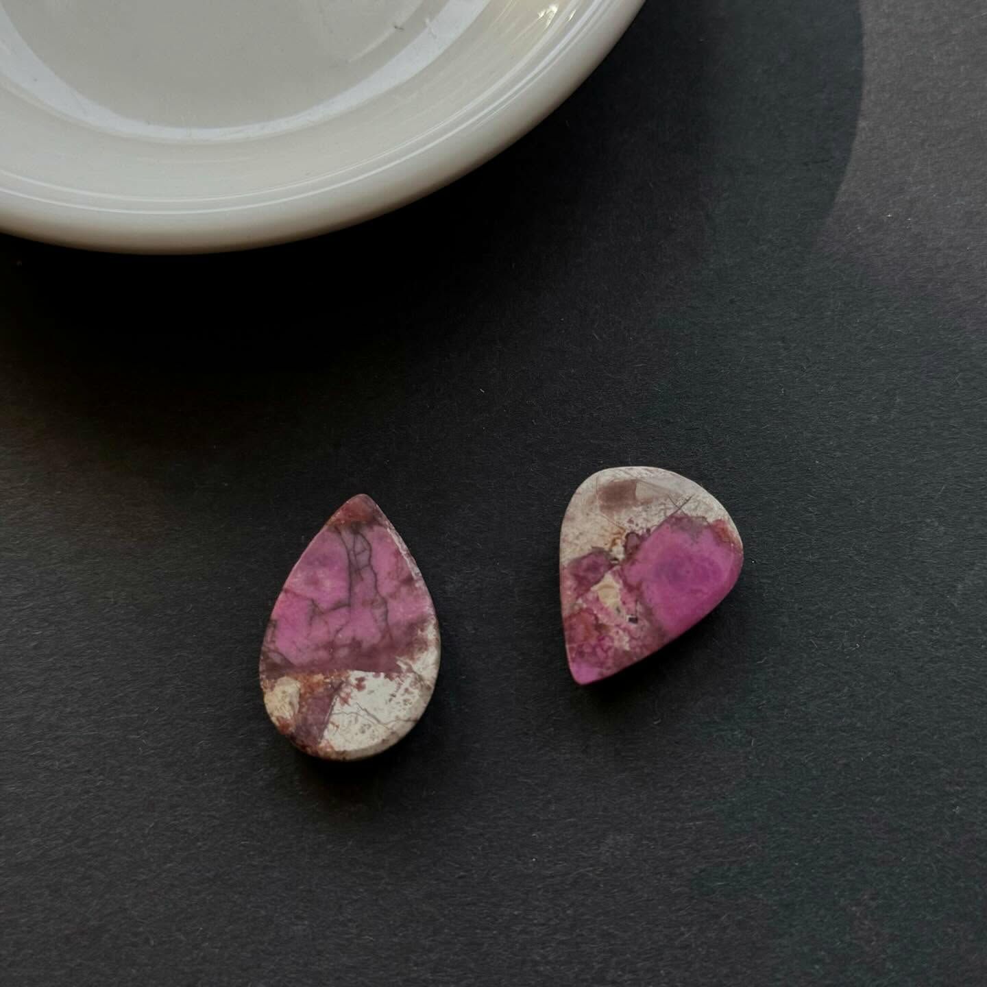 [原石] 鈷方解石 水晶蛋面 水晶墜面