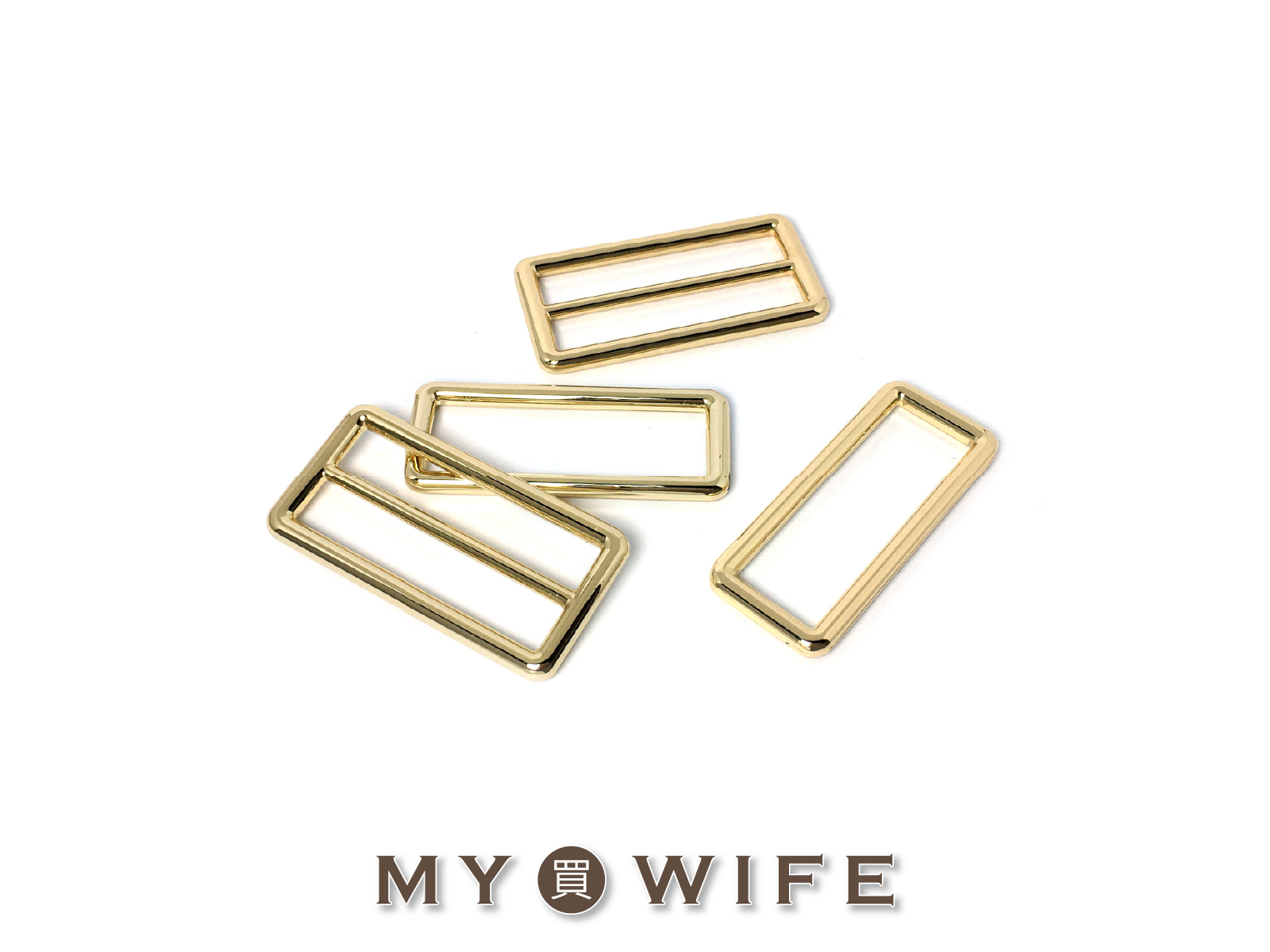 2吋圓角合金口型環/日型環(金色)_斜背帶/連接環【FR-H096/FR-H097】