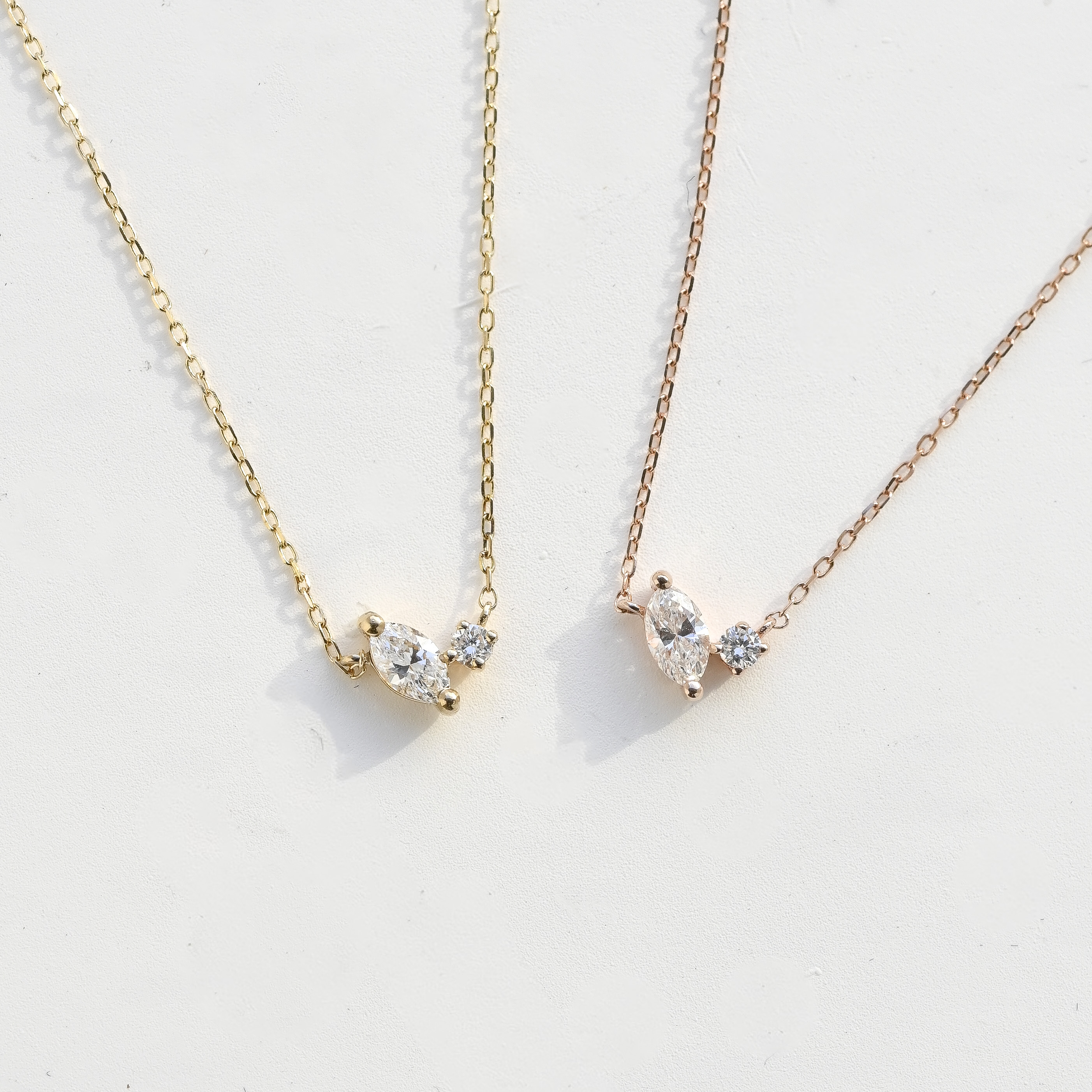 18K Marquise Diamond Necklace