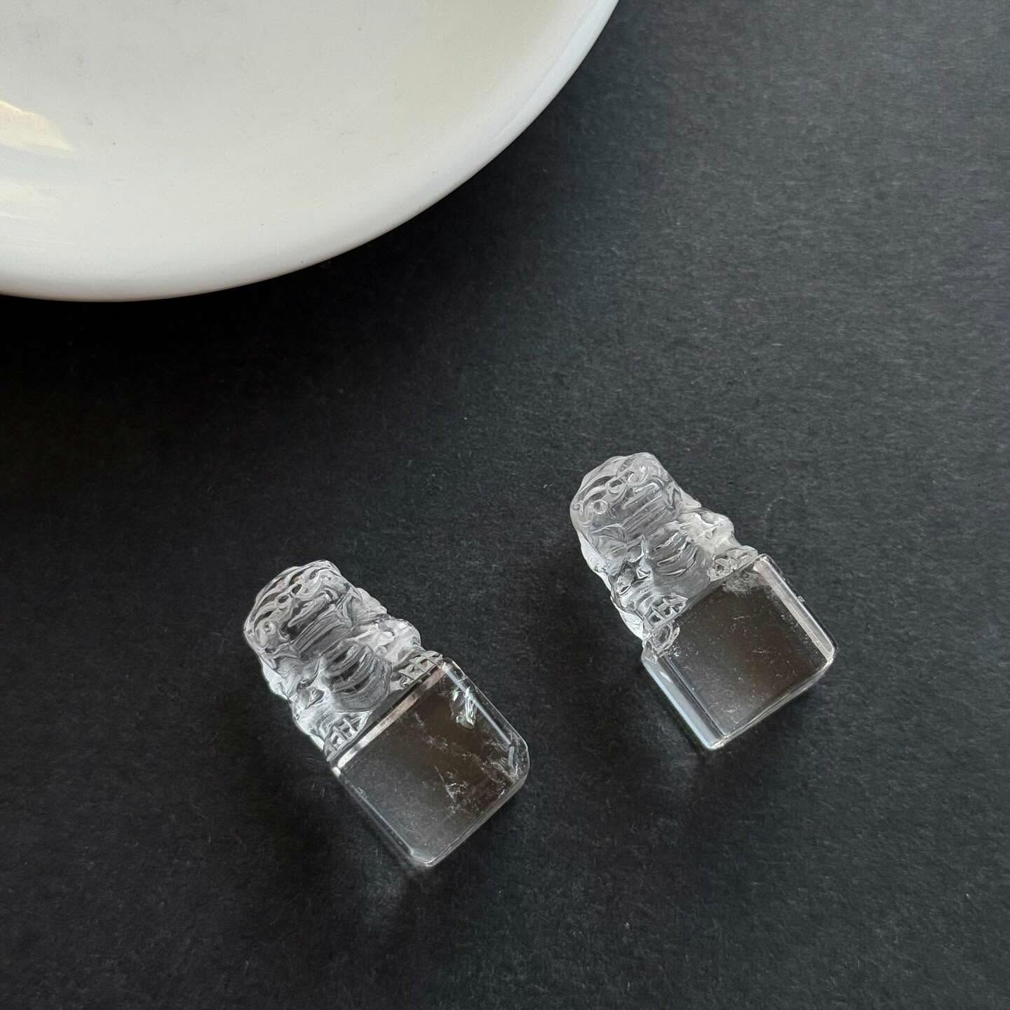 [原石] 白水晶 印章 龍寶寶