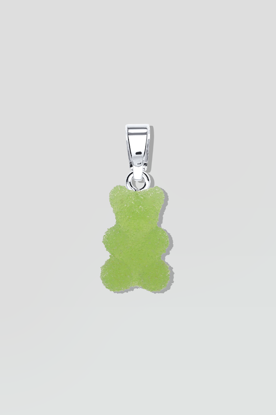 Crystal Haze｜NOSTALGIA BEAR 銀色復古青蘋果泡沫小熊墜飾