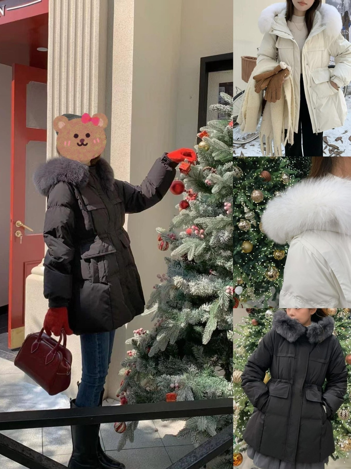 內索腰顯瘦中長款羽絨