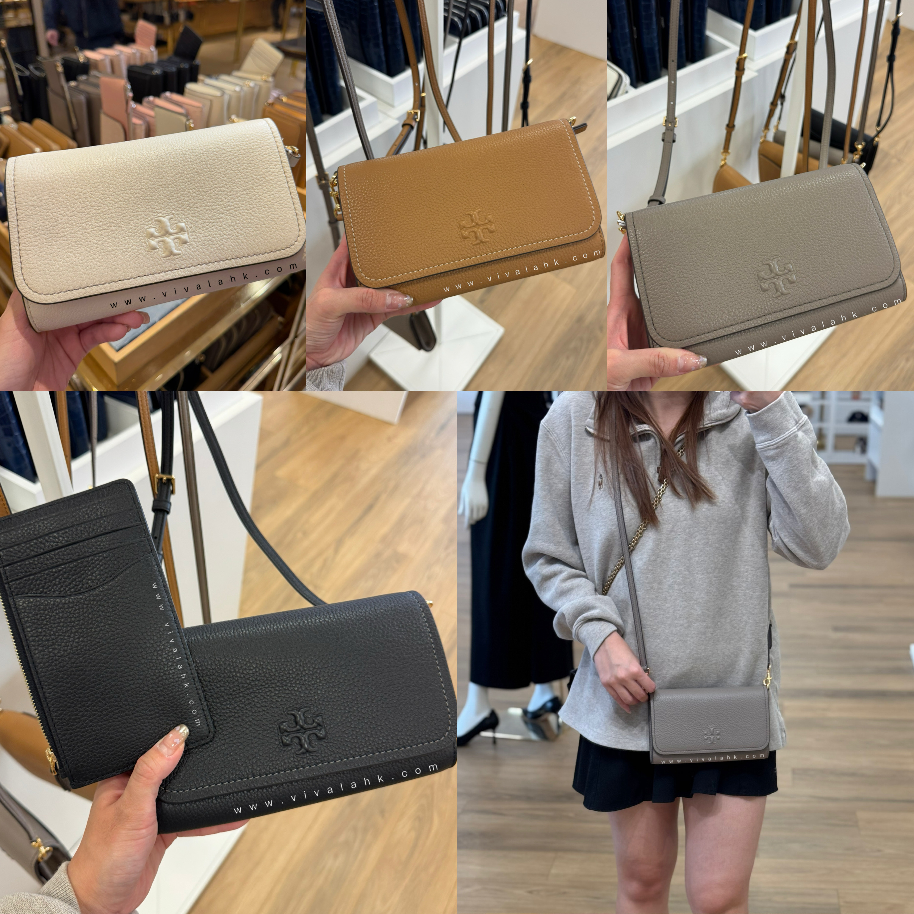 Tory Burch - Thea 2合1 卡套+銀包斜孭袋 (146467)