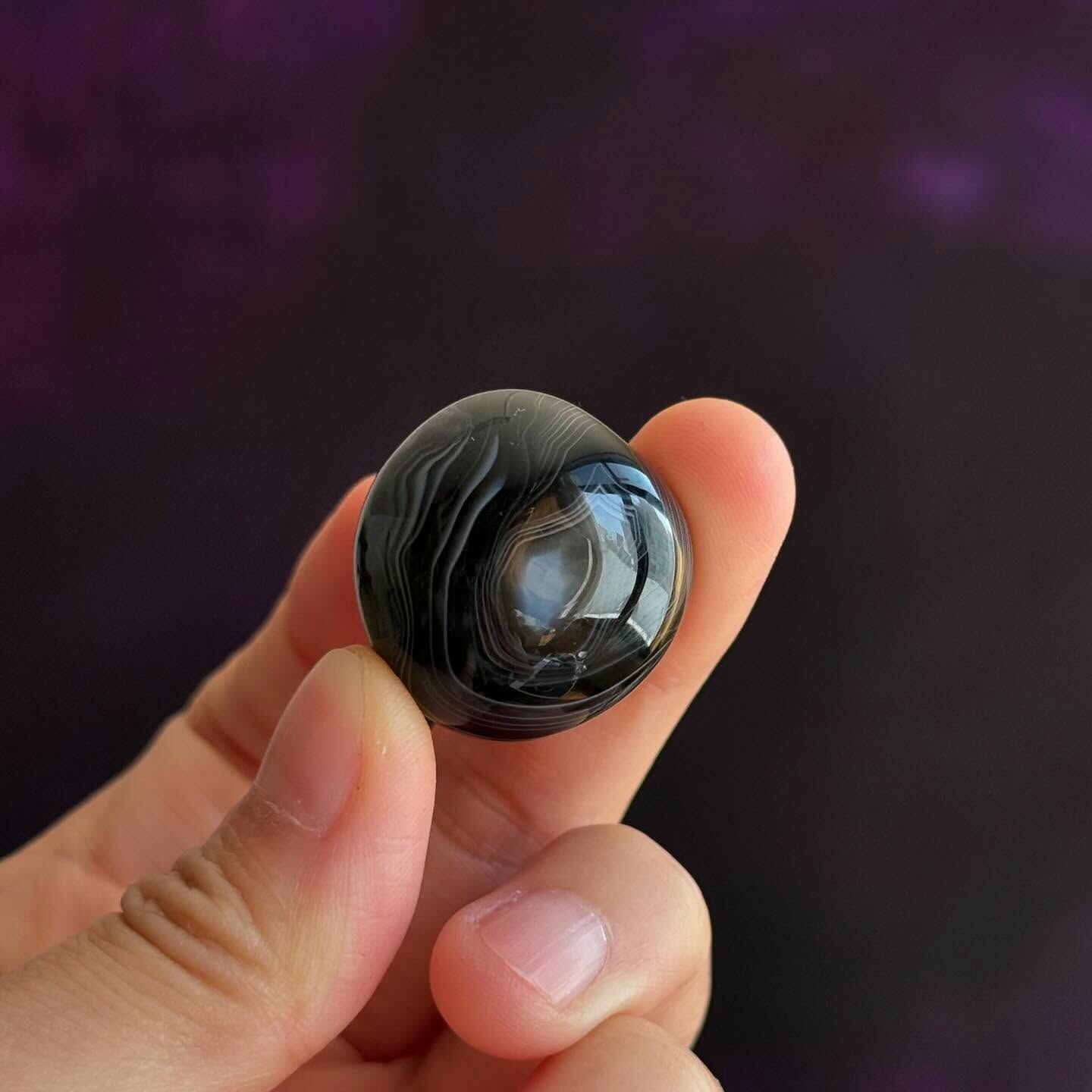 [原石] 黑瑪瑙 水晶滾石